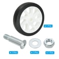 thumbnail image 3 of Uxcell 5" Universal Air Compressor Wheel with 0.46" Hole for Easy Mobility, White, 3 of 6