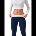 thumbnail image 3 of Leggings de Cintura Alta y Gruesos para Mujer: Pantalones de Yoga, Ciclismo y Entrenamiento con Control de Abdomen Sin Transparencias. Azul Marino M, 3 of 8