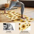 thumbnail image 4 of Yellow Brown Sunflower Pattern Hot Yoga Mat Towel Non Slip for Hot Yoga - Quick-Drying Yoga Mat Cover with 4 Corner Pockets with Travel Bag - Hot Yoga Towel Non Slip 74"x26", 4 of 6