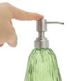 thumbnail image 3 of Unique Bargains 1 Pc Durable Argyle Soap Dispenser 11.84oz Green Silver Tone, 3 of 6