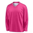 thumbnail image 5 of MGDXOX Kids Long Sleeve V Neck Athletic Shirt Breathable Quick Dry Fabric Spring Summer Sports Training Team Uniform Casual Wear Hot Pink 6-7Years, 5 of 8