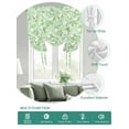 thumbnail image 2 of Green Flowers Tie Up Curtains for Windows 45 Inch Length Balloon Curtains Kitchen Adjustable Balloon Window Shade Rustic Botanical Floral Leaves Plants Tie Up Valance Bathroom Curtain Window 52"x45", 2 of 6