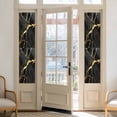 thumbnail image 3 of Marble Texture Window Privacy Film Modern Black Golden Ripple Effect Decorative Glass Window Film UV Blocking Static Cling Non-Adhesive Sticker Covering for Home Door 17.7 x 78.7 inches, 3 of 7