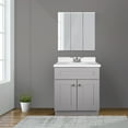 thumbnail image 4 of Design House Brookings 25" x 19" Assembled 2-Door Bath Vanity Base and Cultured Marble Top with Centerset Holes, Sherwin Williams® Gray/White, 4 of 6