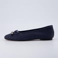 thumbnail image 2 of Cushionaire Audrey Woven Ballet Flats for Women | Round Closed Toe Dress Shoes, Bow Accent, Vegan Leather Upper, Comfortable Cushioned Footbed, Office Work Flat, 2 of 8