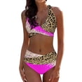 thumbnail image 3 of MKLEKYY Trajes De Baño Hombre Natacion Women'S Leopard Print High Waisted Tankini Triangle Panties Two Tankini Set Swimsuit, 3 of 4
