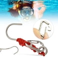 thumbnail image 4 of BLEEUS Scuba Diving Reef Hook With 120cm Spiral Coil Lanyard For Drift Diving Diving Equipment (Red), 4 of 10