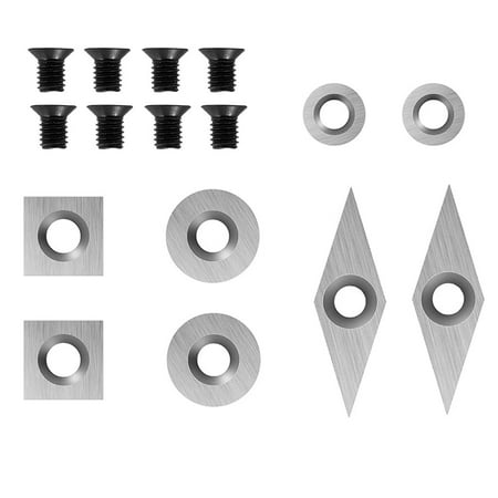 

BUYISI 16Pcs Tungsten Carbide Cutters Inserts Set for Wood Lathe Turning Tools