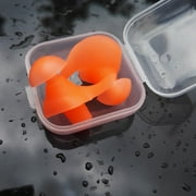 1 Pair Environmental Silicone Spiral Waterproof Dust-Proof Earplugs in Box Water Sports Swimming Accessories Black