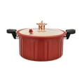 thumbnail image 4 of Luzkey Micro Pressure Cooking Pot Universal All Stoves Thicken Gland Type Cooker Soup Pot Slow Cooker for Tea Milk Cereals Soup Home red, 4 of 8