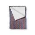 thumbnail image 2 of Ethnic Soft Flannel Fleece Throw Blanket, Diagonal Checkered Pattern with Simple Blossoms Geometric Design with Dots, Cozy Plush for Indoor and Outdoor Use, 50" x 70", Multicolor, by Ambesonne, 2 of 6