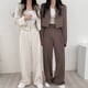 thumbnail image 5 of Puntoco Traje De Viaje De Temperamento De Alta Gama De Moda Para Mujer Conjunto De Solapa De Manga Larga Puntoco Puntoco-8930, 5 of 9