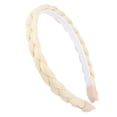 thumbnail image 2 of DIGUAN Headband Synthetic Hair Plaited Headband Braid Braided without Teeth Hair Band Accessories for Women Girl Wide 0.6 Inch (Thin-light blonde), 2 of 6