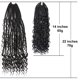 thumbnail image 1 of Caja de trenzas de diosa desordenada, trenzas Bohemias de ganchillo 3X, Bohe preenrollado, extensión de cabello trenzado ombré negro, 1 of 4