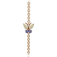 thumbnail image 2 of Galaxy Gold 14k Rose Gold Opal and Tanzanite Butterfly Bracelet, 2 of 3