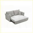thumbnail image 4 of Gray Chenille Modern Sleeper Sectional Sofa with Storage & 2 Pillows for Living Room, 4 of 11