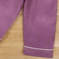 thumbnail image 5 of KPOPLK Girls Pajamas Silk Satin Pajama Set Long Sleeve Button Down Sleepwear(5-6 Years,S48-Purple), 5 of 6