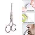 thumbnail image 2 of 9.2cm Small Straight Tip Eyebrow Scissors Stainless Steel Delicate Protection Multi-Purpose Scissor for Beard Eyebrows Trimming Type 2, 2 of 6