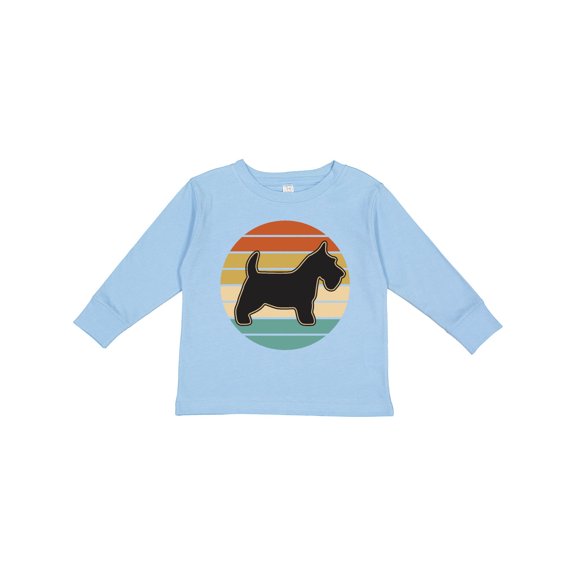 Inktastic Scottie Dog Vintage Scottish Terrier Boys or Girls Long Sleeve Toddler T-Shirt