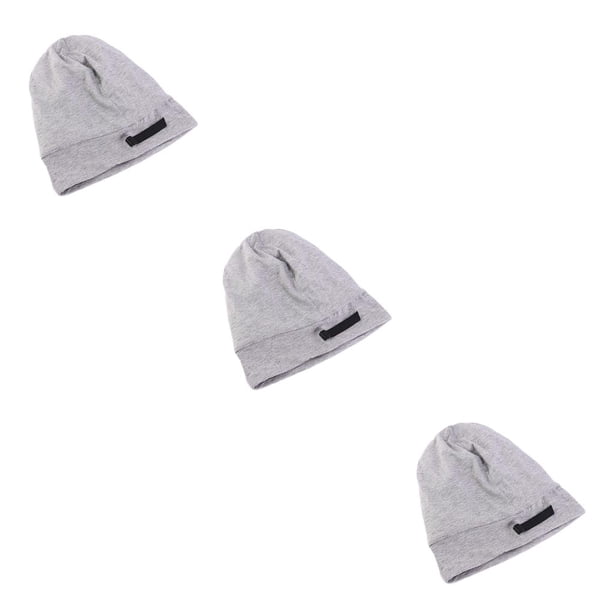 Sombreros Gorros de otoño Sonducket Turbantes Chemo Cancer Satin Underscarf Caps Ajustable hijab Headwear Wrap Protection gris claro 3piezas