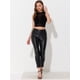 thumbnail image 3 of Top corto de malla con estrellas para mujer, cuello alto, sin mangas, transparente, camiseta sin mangas para fiesta Negro L, 3 of 5