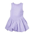 thumbnail image 3 of WOYY Girls Sleeveless Bubble Dress with Shorts Casual Party V-Waist Dress, Purple, Sizes 3-7, 3 of 3
