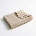 thumbnail image 3 of Mainstays Basic Striped Bath Towel, Soft 100% Cotton and Highly Absorbent Bath Towel, Tan, 3 of 5