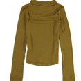 thumbnail image 2 of Project Social T Womens Ribbed Split Sleeve Pullover Sweater, Yellow, Small, 2 of 2