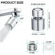thumbnail image 5 of Boquilla para grifo de cocina, aireador de grifo de 2 modos, boquilla para grifo de cocina con adaptador de rosca, universal FM22, M24 (plateado), 5 of 5