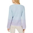 thumbnail image 2 of I-N-C Womens Dip-Dye Knit Sweater, Blue, X-Small, 2 of 3