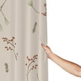 thumbnail image 6 of Bohemian Christmas Festive Twigs Pattern Shower Curtain, Berries Pattern Waterproof Bath Curtains for Bathroom Decorations, 72 x 72 inches, 6 of 7
