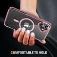 thumbnail image 3 of Dteck for iPhone 16 Case, Compatible with MagSafe, Anti-Yellowing Military-Grade Protection Shockproof Slim Magnetic Phone Sleeve for iPhone 16,Pink, 3 of 7