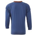 thumbnail image 4 of VSSSJ Sport Shirts for Men Loose Fit Solid Patchwork Wrinkle Long Sleeve Button Round Neck Tshirts Fashion Gym Workout Fitness Bottoming Tops Dark Blue L, 4 of 8