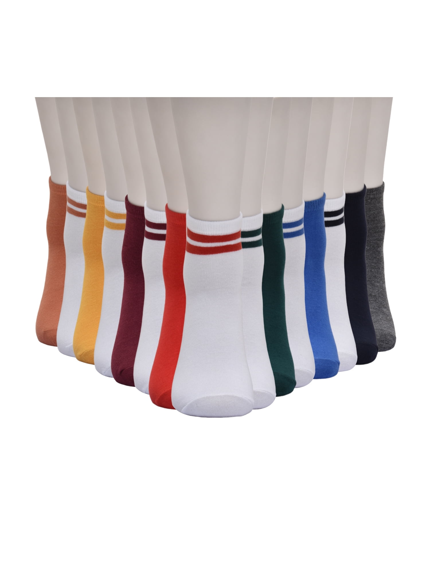Wonder Nation Boys Mid Crew Socks, 15-pack, Size Large (Shoe Size 3-9)