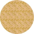 thumbnail image 1 of Ahgly Company Machine Washable Indoor Round Transitional Orange Area Rugs, 4' Round, 1 of 7