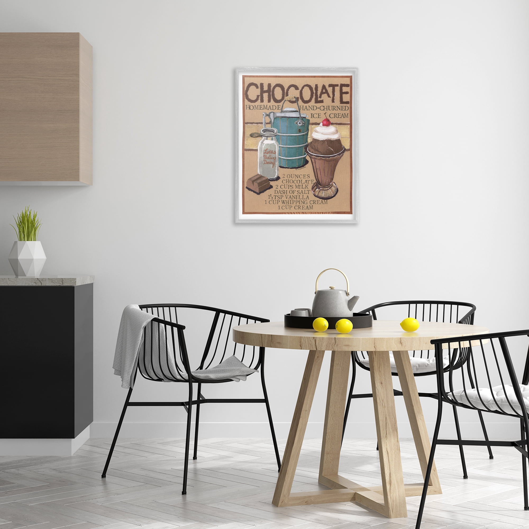 Stupell Industries Chocolate Ice Cream Food & Beverage Painting Gray Framed Art Print Wall Art, 24 x 30