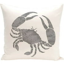 Simply Daisy 16" x 16" Crab Animal Print Pillow, Grey