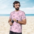 thumbnail image 4 of Wukai Rabbit Face Print Men's Short-Sleeved Mesh T-Shirt,Quick-Dry Short Sleeve Workout T-Shirt-Large, 4 of 8