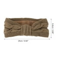 thumbnail image 4 of Unique Bargains 1 Pc Women's Warm Headband Winter Ear Warmer Cable Knit Head Wraps Dark Brown, 4 of 6