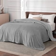 thumbnail image 1 of Cobija para Cama King, Mantas Ultra Suaves para Sofá Cama RV, Cobija Ligera y Acogedora para Todas las Estaciones, Decoración y Cobija Gris para Mujer y Hombres, 90x108 Pulgadas, 1 of 7