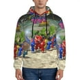 thumbnail image 2 of Lsque Pikmin Pattern Casual Men's Hoodie,Hooded Sweatshirt with Kangaroo Pocket,Pullover Hoodie-3X-Large, 2 of 8