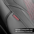 thumbnail image 4 of Coverdream Custom Fit For Tacoma Car Seat Covers for Toyota Tacoma Base 2012-2015 - Breathable Leather Auto Seat Covers (Full Set,Black With Red), 4 of 7