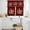 Red, variant on Christmas Cardinal Birds Kitchen Curtains Sets for Windows 36 Inch Length, Buffalo Checker Xmas Pine Tree Rod Pocket Window Treatments Tier Curtains and Valances Set for Bedroom/Bathroom
