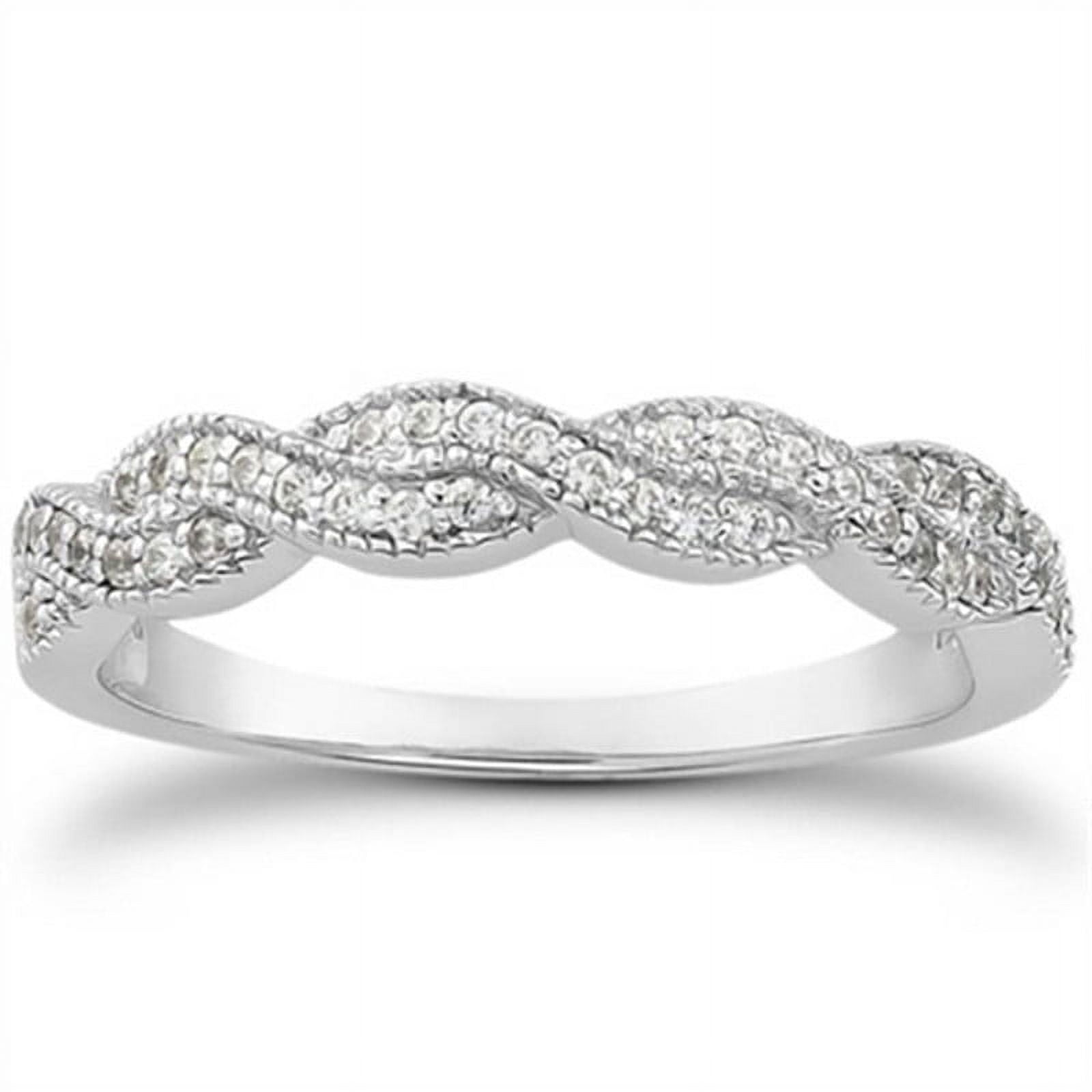 0.66 ct Ladies Round Cut Diamond Engagement Ring New in 14 kt White Go 0.66 Carat Petite Curving Round Cut Diamond Engagement Ring (G