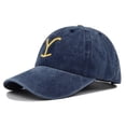 thumbnail image 2 of Gorra de béisbol con cola de caballo cruzada Dutton Ranch de Yellowstone en liquidación, gorra con bordado desgastado para exteriores, gorra con protección solar, gorra de color sólido, 2 of 2