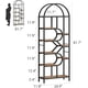 thumbnail image 2 of 81.7-pulgada de altura 6 niveles arched estante de libros: geometric abiertos almacenamiento estante, metal frame, ideal para para dormitorio, sala de estar & oficina en casa, 2 of 7