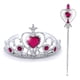 thumbnail image 1 of Conjunto de corona y varita de princesa con accesorios de princesa con purpurina para niñas, 1 of 10