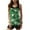 Green, variant on hoksml Women's Two-Piece Swimsuit Set - High Waisted Tummy Control Tankini with Shorts, Modest Retro Floral Print Bathing Suit