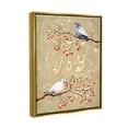 thumbnail image 4 of Stupell Industries Joy Birds on Winter Branches Holiday Painting Gold Floater Framed Canvas Art Print Wall Art, 17 x 21, 4 of 10