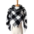 thumbnail image 3 of Baqcunre Clearance! Scarf for Women, Ladies' Plaid New Thorn Square Scarf Ladies' Plaid Triangle Scarf,, 3 of 3